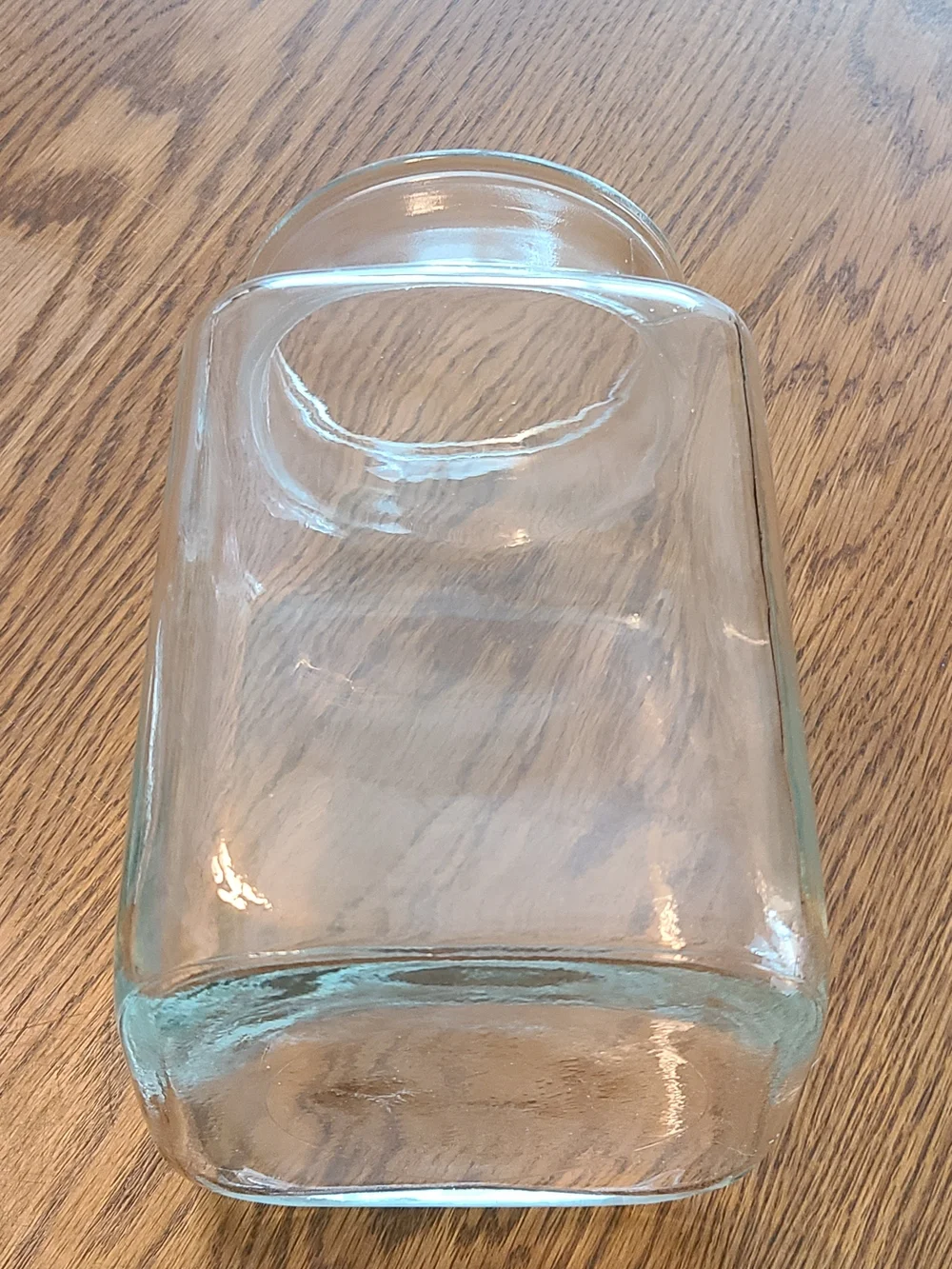Anchor Hocking Clear Glass Square Pantry Jar.